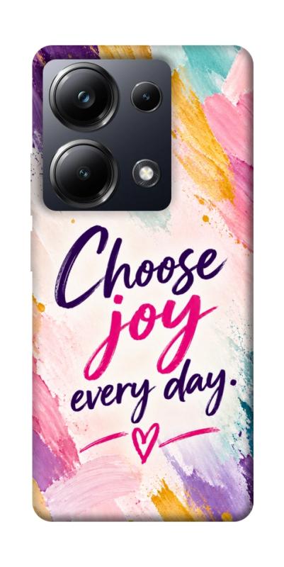 Чехол itsPrint Choose joy everyday для Xiaomi Redmi Note 13 Pro 4G, надписи, купить оптом с доставкой