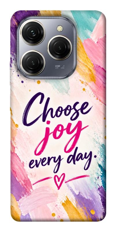 Чохол itsPrint Choose joy everyday для TECNO Spark 20 Pro, написи, купити оптом з доставкою