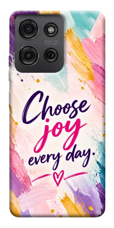 Чохол itsPrint Choose joy everyday для Motorola Moto G75 5G, написи, купити оптом з доставкою
