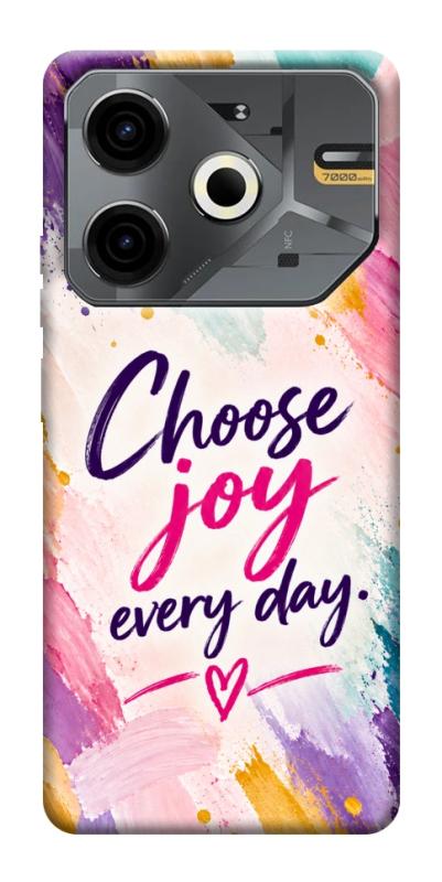 Чохол itsPrint Choose joy everyday для TECNO Pova 6 Neo (LI6), написи, купити оптом з доставкою