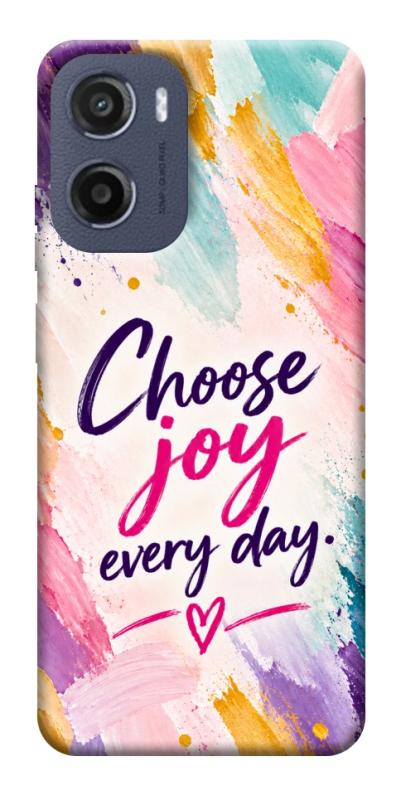 Чохол itsPrint Choose joy everyday для Motorola Moto G05, написи, купити оптом з доставкою