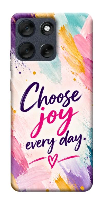Чохол itsPrint Choose joy everyday для Motorola Moto G56 5G, написи, купити оптом з доставкою