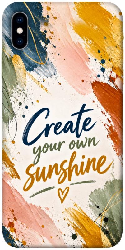 Чехол itsPrint Create sunshine для Apple iPhone X (5.8"), надписи, купить оптом с доставкой