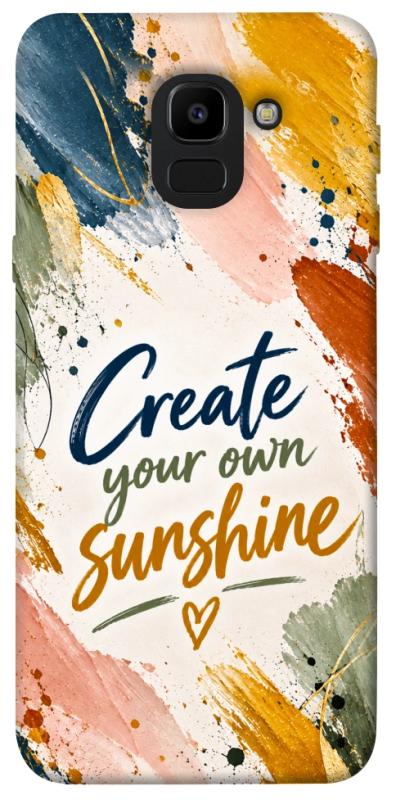 Чехол itsPrint Create sunshine для Samsung J600F Galaxy J6 (2018), надписи, купить оптом с доставкой