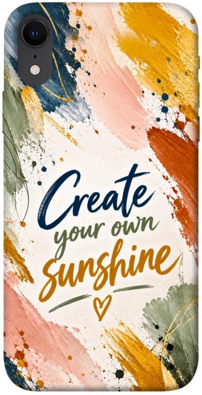 Чехол itsPrint Create sunshine для Apple iPhone XR (6.1"), надписи, купить оптом с доставкой