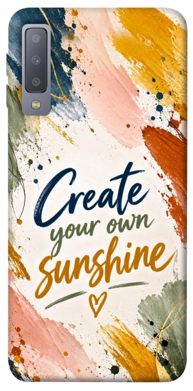 Чехол itsPrint Create sunshine для Samsung A750 Galaxy A7 (2018), надписи, купить оптом с доставкой