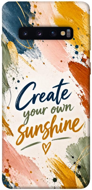 Чохол itsPrint Create sunshine для Samsung Galaxy S10, написи, купити оптом з доставкою