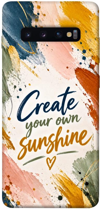 Чохол itsPrint Create sunshine для Samsung Galaxy S10+, написи, купити оптом з доставкою