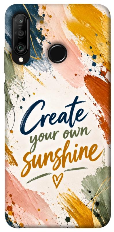 Чохол itsPrint Create sunshine для Huawei P30 lite, написи, купити оптом з доставкою