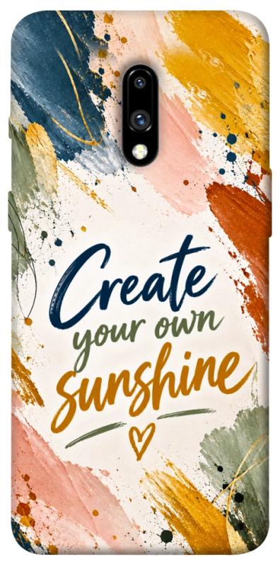 Чехол itsPrint Create sunshine для OnePlus 7, надписи, купить оптом с доставкой