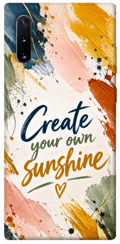 Чехол itsPrint Create sunshine для Samsung Galaxy Note 10 Plus, надписи, купить оптом с доставкой