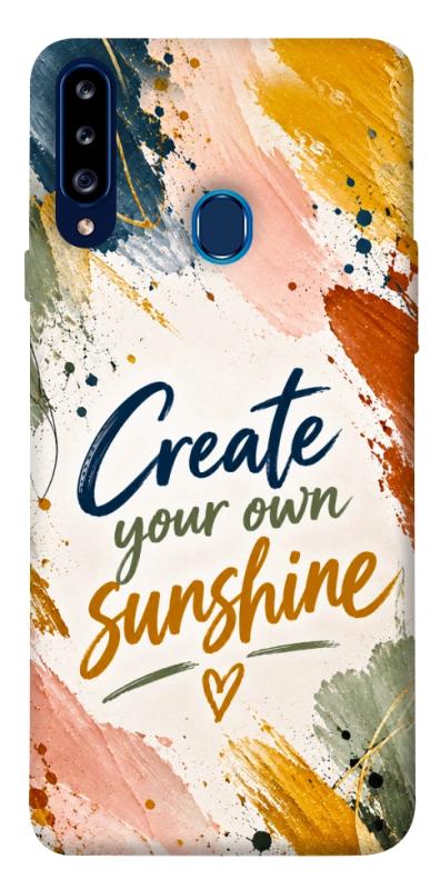 Чехол itsPrint Create sunshine для Samsung Galaxy A20s, надписи, купить оптом с доставкой