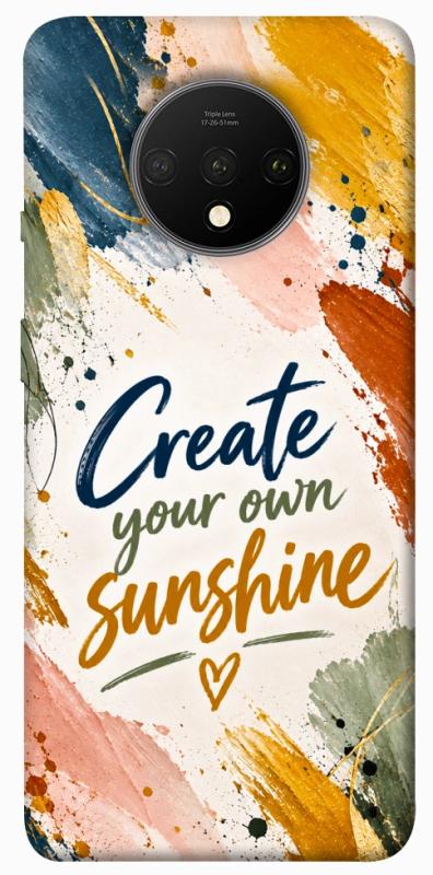 Чехол itsPrint Create sunshine для OnePlus 7T, надписи, купить оптом с доставкой