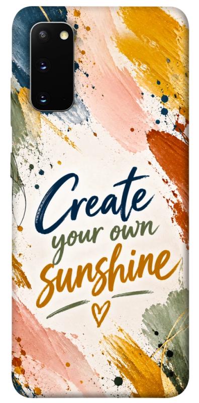 Чехол itsPrint Create sunshine для Samsung Galaxy S20, надписи, купить оптом с доставкой