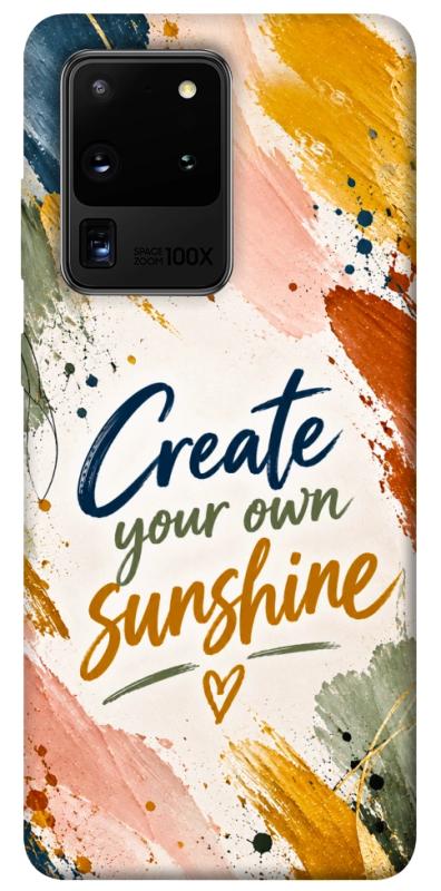 Чехол itsPrint Create sunshine для Samsung Galaxy S20 Ultra, надписи, купить оптом с доставкой