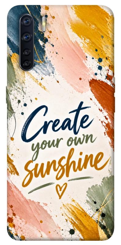 Чехол itsPrint Create sunshine для Oppo A91, надписи, купить оптом с доставкой
