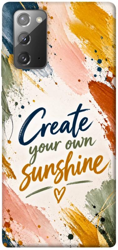 Чехол itsPrint Create sunshine для Samsung Galaxy Note 20, надписи, купить оптом с доставкой