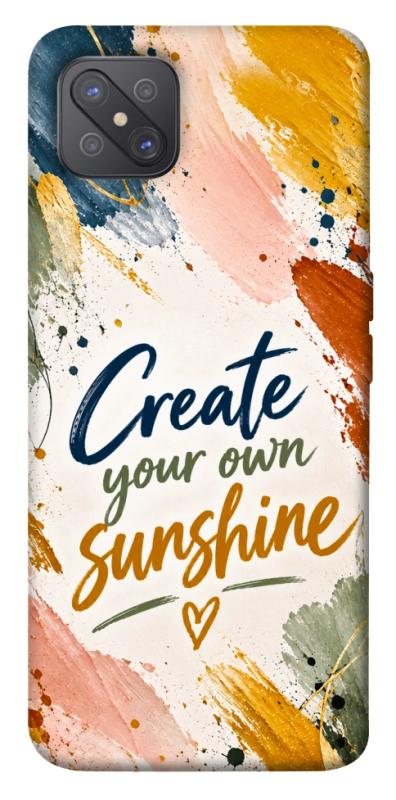 Чехол itsPrint Create sunshine для Oppo A92s, надписи, купить оптом с доставкой