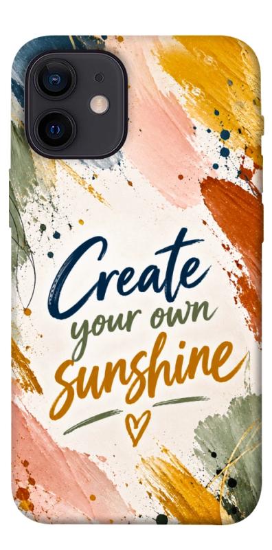 Чехол itsPrint Create sunshine для Apple iPhone 12 mini (5.4"), надписи, купить оптом с доставкой