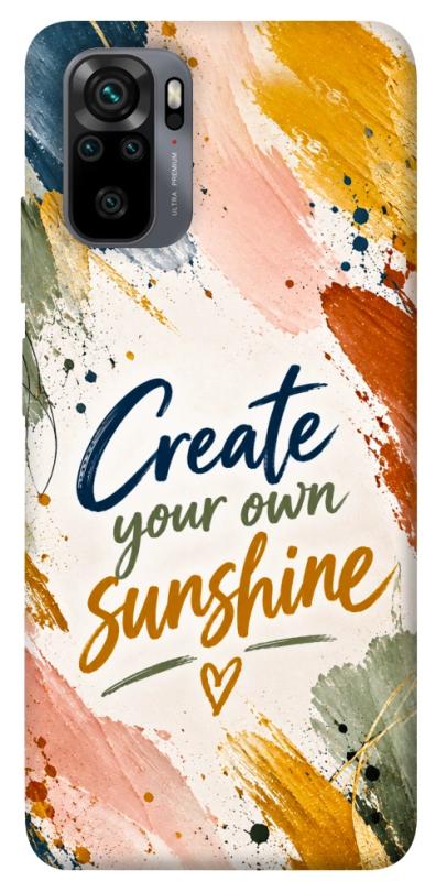 Чехол itsPrint Create sunshine для Xiaomi Redmi Note 10 / Note 10s, надписи, купить оптом с доставкой