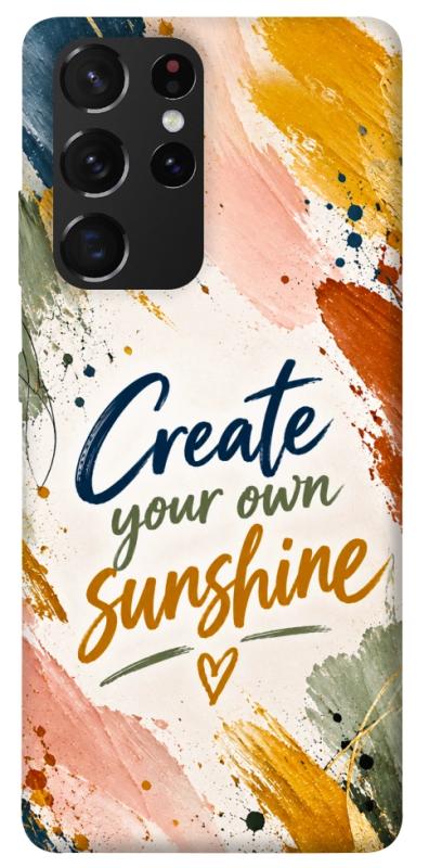Чехол itsPrint Create sunshine для Samsung Galaxy S21 Ultra, надписи, купить оптом с доставкой