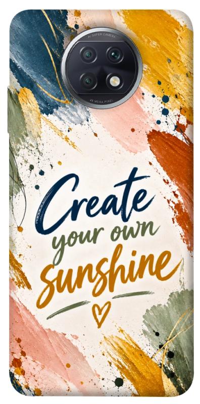 Чехол itsPrint Create sunshine для Xiaomi Redmi Note 9 5G / Note 9T, надписи, купить оптом с доставкой