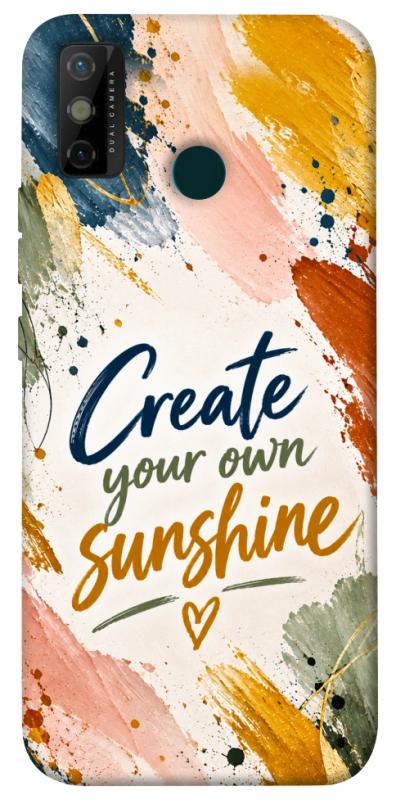 Чохол itsPrint Create sunshine для TECNO Spark 6 Go, написи, купити оптом з доставкою