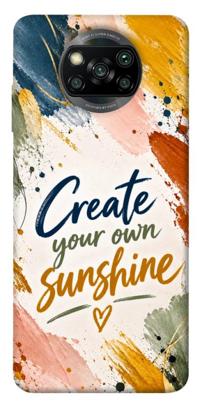 Чехол itsPrint Create sunshine для Xiaomi Poco X3 NFC / Poco X3 Pro, надписи, купить оптом с доставкой