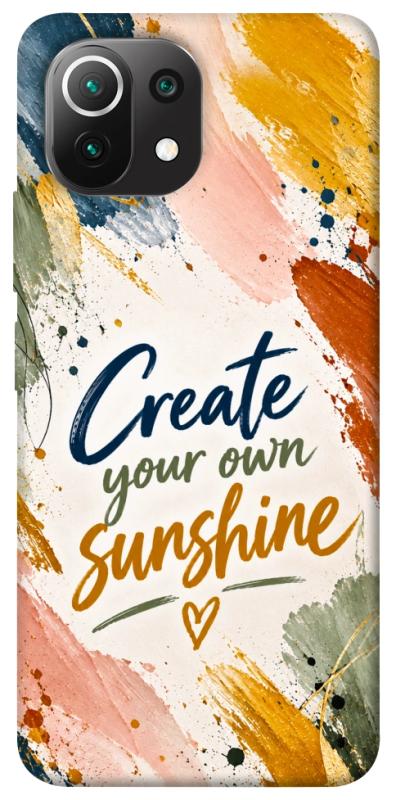 Чехол itsPrint Create sunshine для Xiaomi Mi 11 Lite, надписи, купить оптом с доставкой