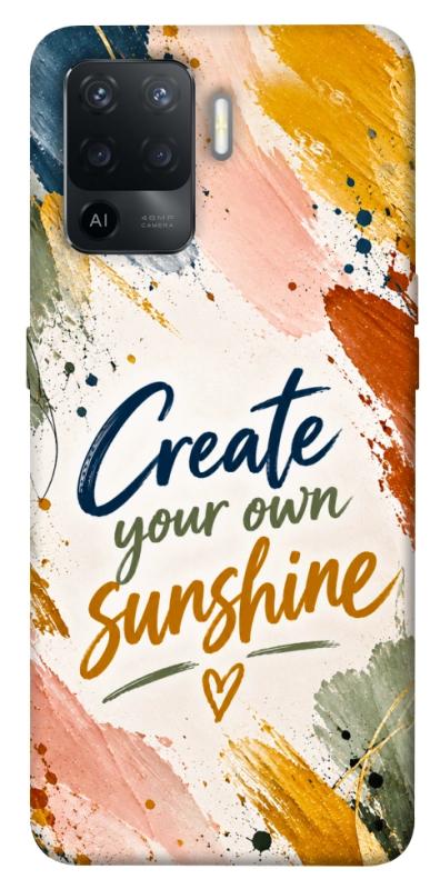 Чохол itsPrint Create sunshine для Oppo Reno 5 Lite, написи, купити оптом з доставкою