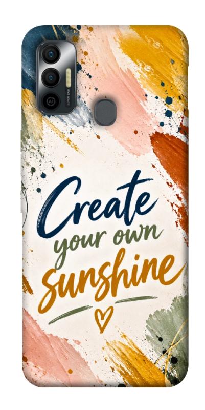 Чохол itsPrint Create sunshine для TECNO Spark 7, написи, купити оптом з доставкою