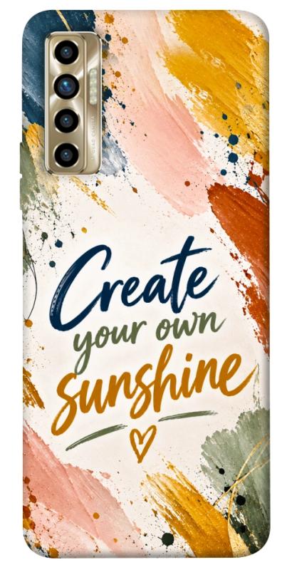 Чохол itsPrint Create sunshine для TECNO Camon 17P, написи, купити оптом з доставкою