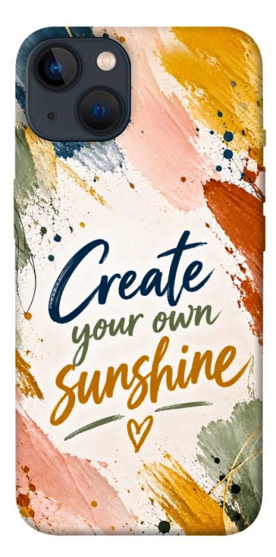 Чехол itsPrint Create sunshine для Apple iPhone 13 (6.1"), надписи, купить оптом с доставкой