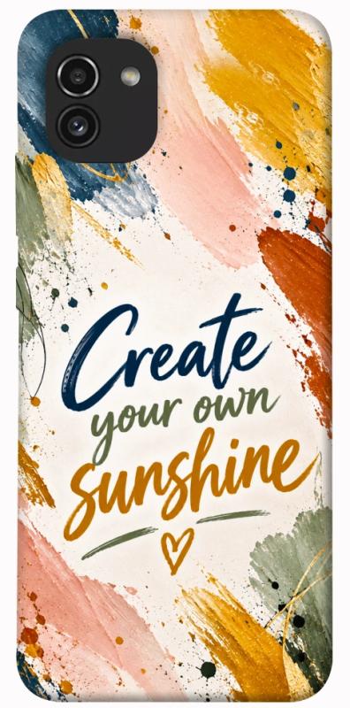 Чохол itsPrint Create sunshine для Samsung Galaxy A03, написи, купити оптом з доставкою