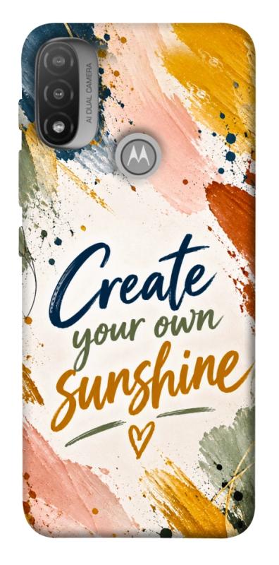 Чохол itsPrint Create sunshine для Motorola Moto E20, написи, купити оптом з доставкою