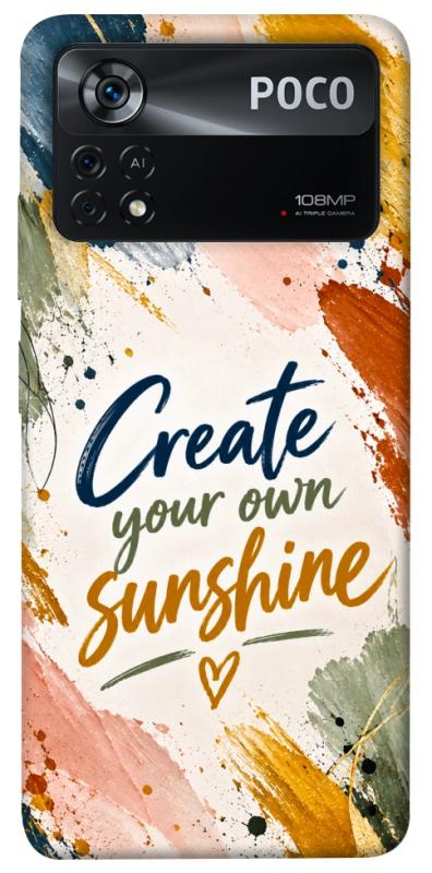 Чохол itsPrint Create sunshine для Xiaomi Poco X4 Pro 5G, написи, купити оптом з доставкою