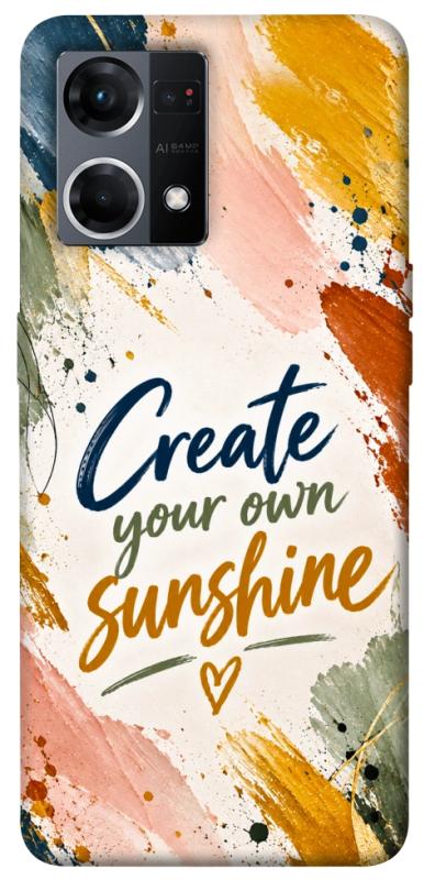 Чохол itsPrint Create sunshine для Oppo Reno 7 4G, написи, купити оптом з доставкою