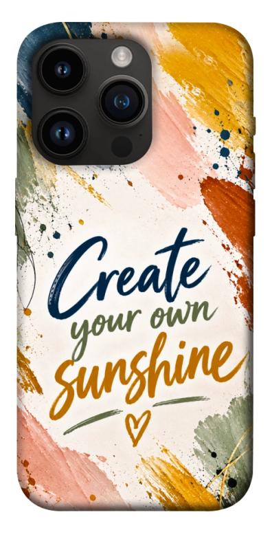 Чехол itsPrint Create sunshine для Apple iPhone 14 Pro (6.1"), надписи, купить оптом с доставкой
