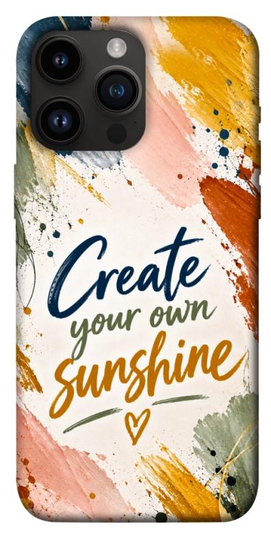 Чехол itsPrint Create sunshine для Apple iPhone 14 Pro Max (6.7"), надписи, купить оптом с доставкой
