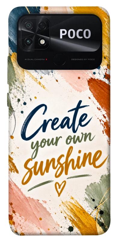 Чехол itsPrint Create sunshine для Xiaomi Poco C40, надписи, купить оптом с доставкой