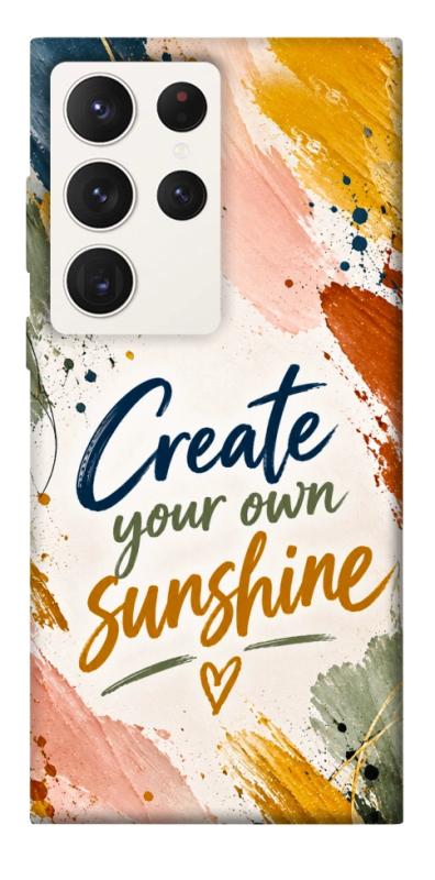 Чехол itsPrint Create sunshine для Samsung Galaxy S23 Ultra, надписи, купить оптом с доставкой