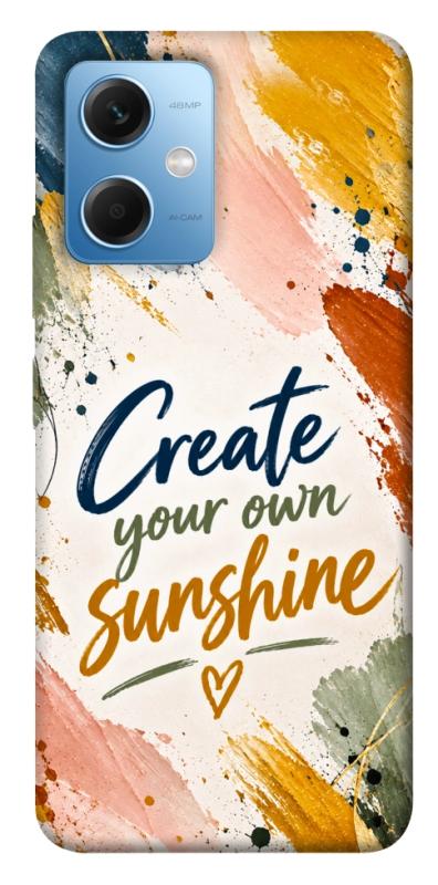 Чохол itsPrint Create sunshine для Xiaomi Redmi Note 12 5G, написи, купити оптом з доставкою