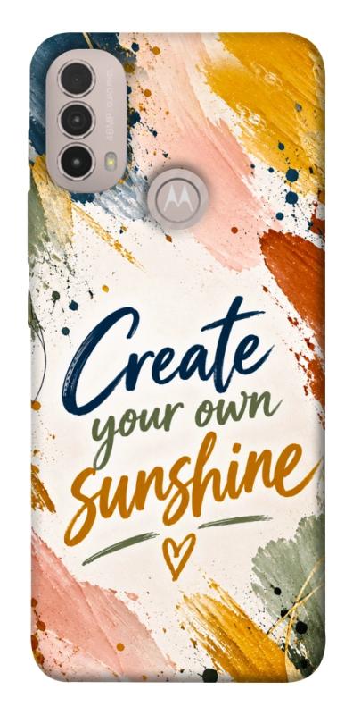 Чехол itsPrint Create sunshine для Motorola Moto E40, надписи, купить оптом с доставкой