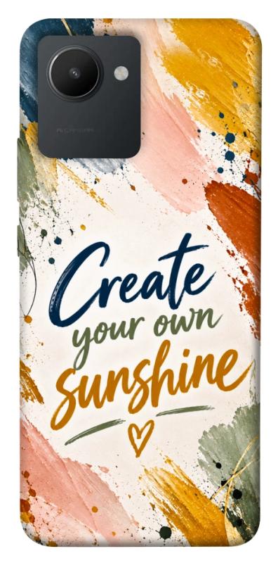Чехол itsPrint Create sunshine для Realme C30, надписи, купить оптом с доставкой