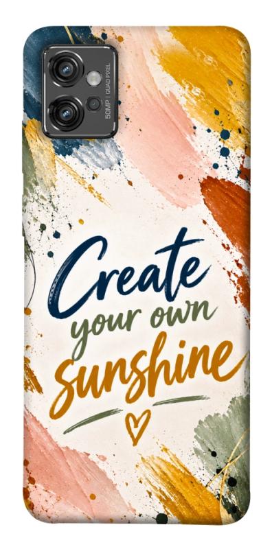 Чохол itsPrint Create sunshine для Motorola Moto G32, написи, купити оптом з доставкою