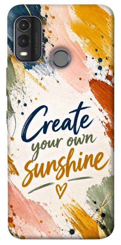Чехол itsPrint Create sunshine для Nokia G11 Plus, надписи, купить оптом с доставкой