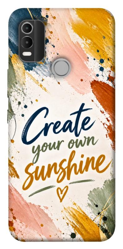 Чехол itsPrint Create sunshine для Nokia C21 Plus, надписи, купить оптом с доставкой