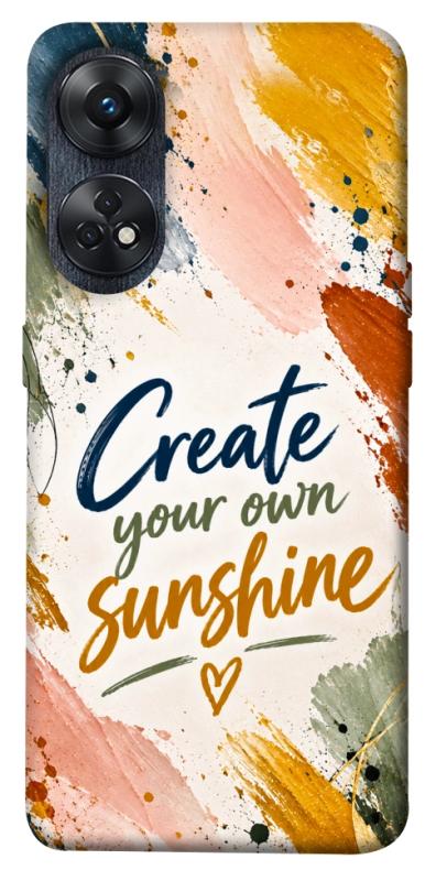 Чехол itsPrint Create sunshine для Oppo Reno 8 T 4G, надписи, купить оптом с доставкой
