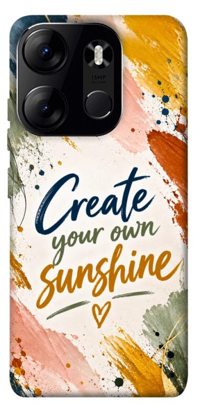 Чохол itsPrint Create sunshine для Tecno Spark Go 2023, написи, купити оптом з доставкою