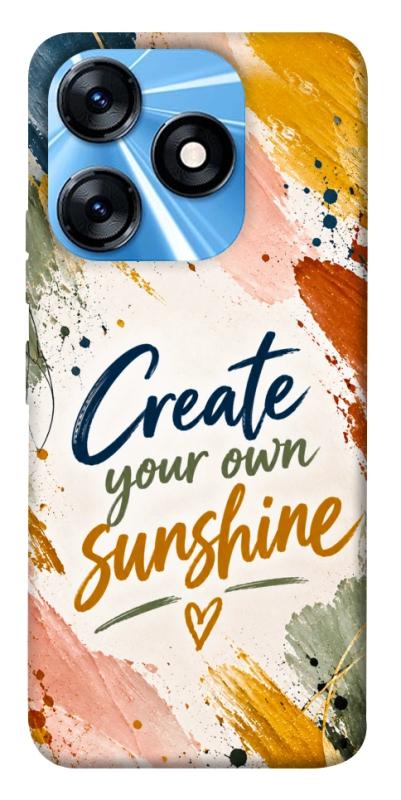 Чохол itsPrint Create sunshine для TECNO Spark 10 Pro, написи, купити оптом з доставкою